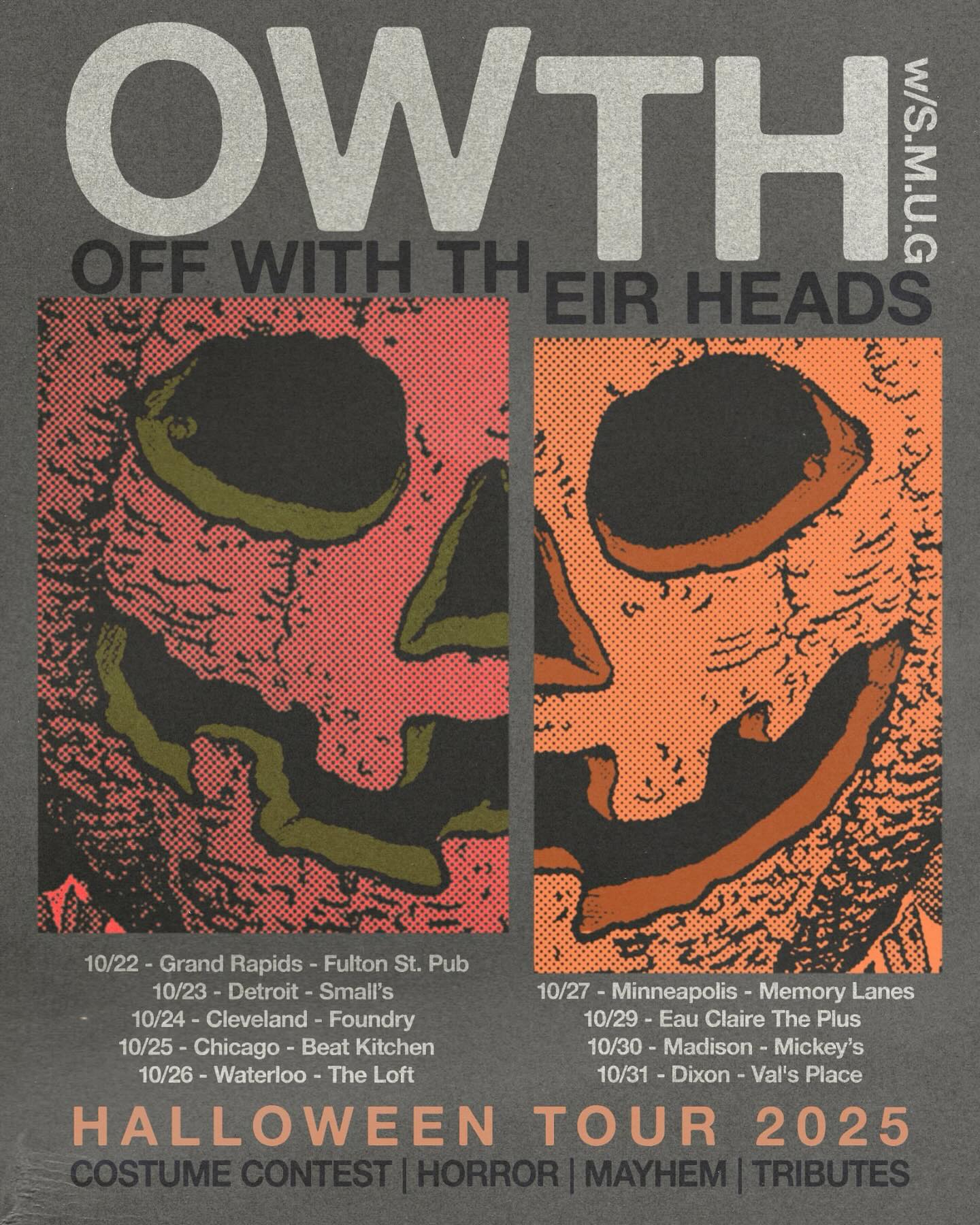 Off With Their Heads Halloween Tour Tour Poster 2025