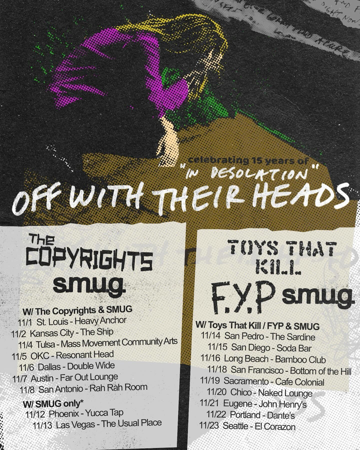 Off With Their Heads Halloween Tour Tour Poster 2025